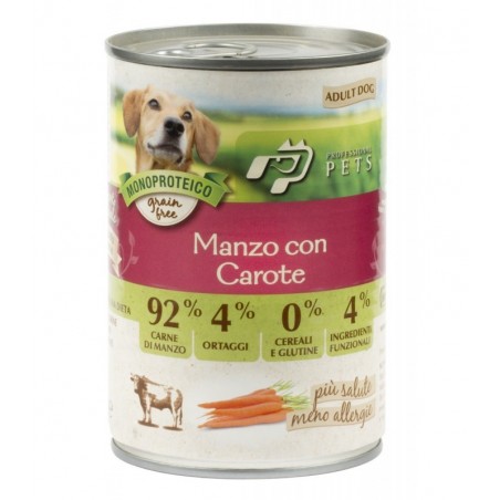 Professional Pets Manzo con Carote 400gr