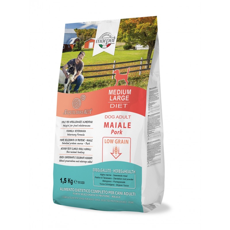 AEquilibriaVet Cane Maiale Medium Low Grain 1,5 Kg