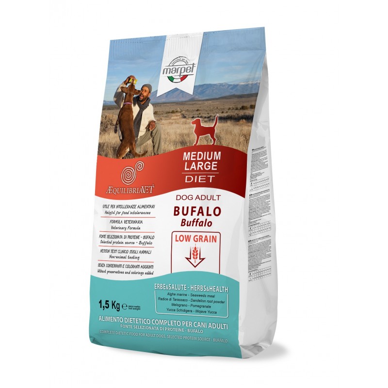 AEquilibriaVet Cane Bufalo Medium Low Grain 1,5 kg