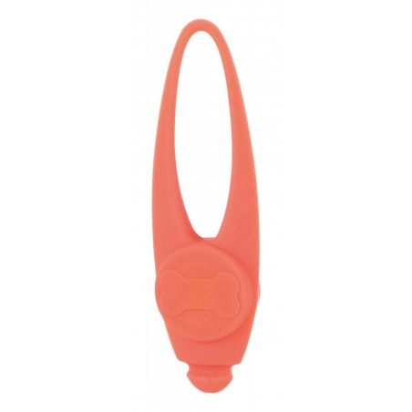 Flasher per cani in silicone arancione 11 cm